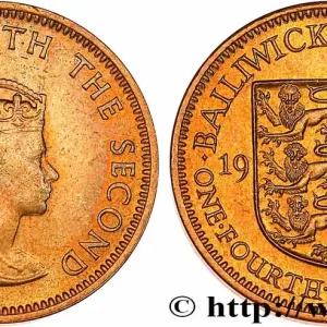Solde JERSEY 1/4 Shilling Élisabeth II 1957 fwo_764938 Monde