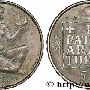 SUISSE 5 Francs fond pour l’armement 1936 Berne fwo_765077 Monde Expédition Rapide