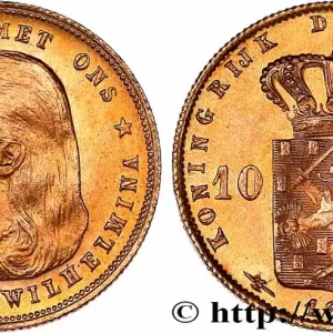 En Vogue OR, PALLADIUM ET PLATINE INVESTISSEMENT 10 Gulden 1897 Utrecht fwo_765307 Monde