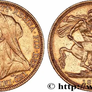 Satisfait Ou Remboursé OR, PALLADIUM ET PLATINE INVESTISSEMENT 1 Souverain Victoria type vieille tête 1896 Melbourne fwo_765385 Monde