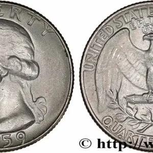 ÉTATS-UNIS D'AMÉRIQUE 1/4 Dollar Georges Washington 1959 Denver - D fwo_765431 Monde Satisfait Ou Remboursé