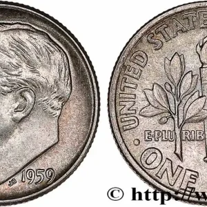 ÉTATS-UNIS D'AMÉRIQUE 1 Dime(10 Cents) Roosevelt 1959 Philadelphie fwo_765440 Monde En Vogue