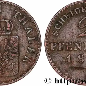 Authentique ALLEMAGNE - PRUSSE 2 Pfenninge Royaume de Prusse 1862 Berlin fwo_765453 Monde