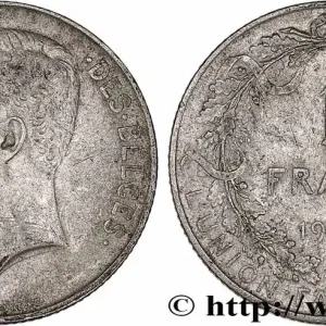 BELGIQUE 1 Franc Albert Ier légende française 1914 fwo_765456 Monde Bon Plan