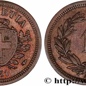 SUISSE 1 Centime (Rappen) 1851 Paris fwo_765504 Monde Petit Prix