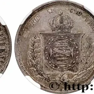 Prix Cassé BRÉSIL - EMPIRE DU BRÉSIL - PIERRE II 500 Reis 1856 fwo_763107 Monde