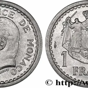Premium MONACO 1 Franc Louis II (1943) Paris fwo_736593 Monde