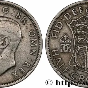 ROYAUME-UNI 1/2 Crown Georges VI 1948 fwo_760666 Monde Meilleur Prix