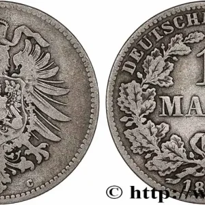 ALLEMAGNE 1 Mark Empire aigle impérial 1875 Francfort fwo_764419 Monde Nouvelle Collection