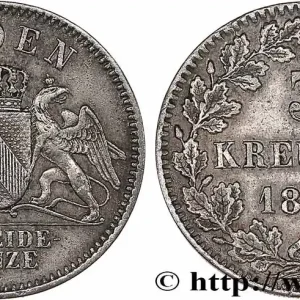 Usine Directe ALLEMAGNE - BADE 3 Kreuzer Grand-Duché de Bade 1866 fwo_764530 Monde