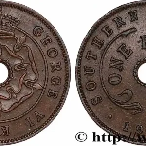 RHODÉSIE DU SUD 1 Penny Georges VI 1947 Londres fwo_764553 Monde Original