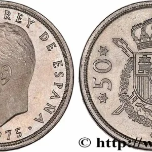 ESPAGNE 50 Pesetas Juan Carlos (1976 dans les étoiles) 1975 fwo_764699 Monde Vente Directe