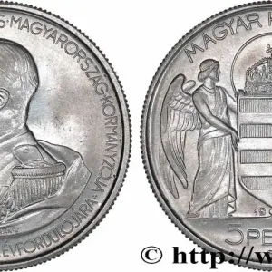 HONGRIE 5 Pengo 75e anniversaire de l’Amiral Horthy 1943 fwo_764818 Monde Satisfait Ou Remboursé