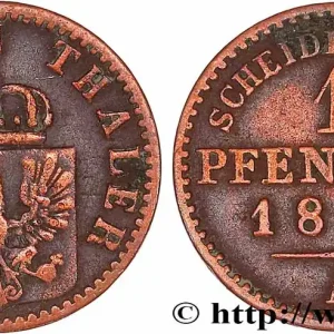 ALLEMAGNE - PRUSSE 1 Pfenninge Royaume de Prusse 1867 Berlin fwo_764874 Monde Dernier Modèle