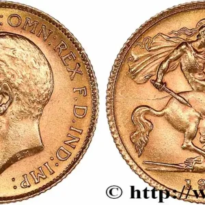 OR, PALLADIUM ET PLATINE INVESTISSEMENT 1/2 Souverain Georges V 1914 Londres fwo_765351 Monde Prix Cassé