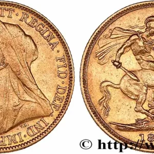 Nouveauté OR, PALLADIUM ET PLATINE INVESTISSEMENT Souverain Victoria type vieille tête 1899 Melbourne fwo_765386 Monde