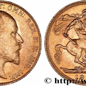 Prix Réduit OR, PALLADIUM ET PLATINE INVESTISSEMENT 1 Souverain Edouard VII 1906 Londres fwo_765387 Monde