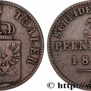 ALLEMAGNE - PRUSSE 3 Pfenninge Royaume de Prusse 1862 Berlin fwo_765494 Monde Exclusif
