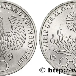 ALLEMAGNE 10 Mark / XXe J.O. Munich - Flamme olympique 1972 Hambourg fwo_770389 Monde En Vogue