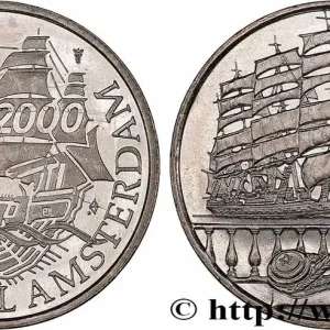 PAYS-BAS 5 Florins (Gulden) Proof Sail Amsterdam 2000 1995 Utrecht fwo_733498 Monde Affaire À Saisir
