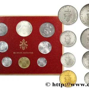 Promotion VATICAN ET ÉTATS PONTIFICAUX Série 8 monnaies Paul VI an VIII 1970 Rome fwo_747980 Monde