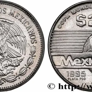 Bon Marché MEXIQUE 25 Pesos Proof coupe du Monde de football 1986 1985 fwo_759291 Monde