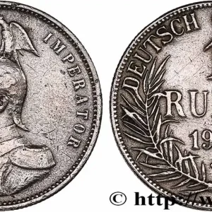 AFRIQUE ORIENTALE ALLEMANDE 1 Rupie (Roupie) Guillaume II Deutsch-Ostafrica 1907 Hambourg fwo_761143 Monde Expédition Rapide