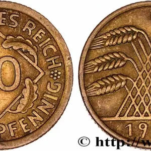 Commande En Gros ALLEMAGNE 10 Reichspfennig gerbe de blé 1936 Stuttgart fwo_761476 Monde