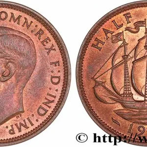 Offre Exclusive ROYAUME-UNI 1/2 Penny Georges VI 1937 fwo_761565 Monde