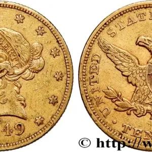 Achat Immédiat OR, PALLADIUM ET PLATINE INVESTISSEMENT 10 Dollars "Liberty" 1849 Philadelphie fwo_763805 Monde
