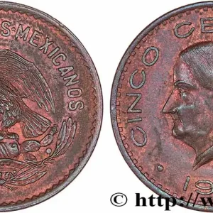 Haute Qualité MEXIQUE 5 Centavos Josefa Ortiz de Domínguez 1944 Mexico fwo_764556 Monde