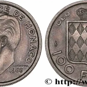 Meilleure Vente MONACO 100 Francs Rainier III 1956 Paris fwo_764710 Monde