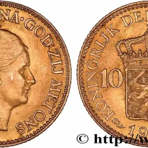 Promotion OR, PALLADIUM ET PLATINE INVESTISSEMENT 10 Gulden 4e type Wilhelmina 1932 Utrecht fwo_765333 Monde