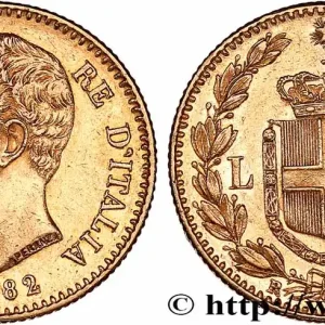 Meilleur Choix OR, PALLADIUM ET PLATINE INVESTISSEMENT 20 Lire Umberto Ier 1882 Rome fwo_765365 Monde