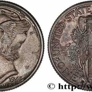 ÉTATS-UNIS D'AMÉRIQUE 1 Dime Mercury 1945 Denver fwo_766358 Monde Prix Choc