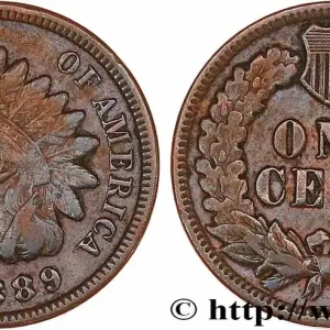 ÉTATS-UNIS D'AMÉRIQUE 1 Cent tête d’indien, 3e type 1889 Philadelphie fwo_766359 Monde Prix Choc