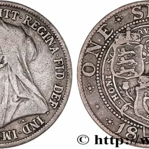 Produit De Marque ROYAUME-UNI 1 Shilling Victoria vieille tête 1899 fwo_769048 Monde