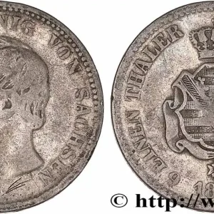 Achetez Aujourd’hui ALLEMAGNE - SAXE 1/6 Thaler Jean 1865 Dresde fwo_769054 Monde