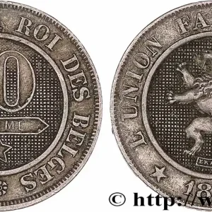 BELGIQUE 10 Centimes lion 1861 fwo_769094 Monde Prix Choc