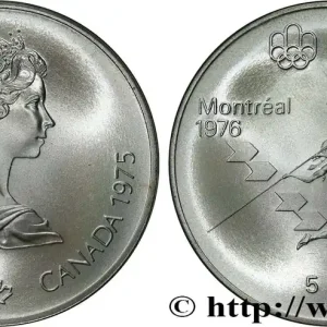 Gros Lot CANADA 5 Dollars JO Montréal 1976 lancer du javelot 1975 fwo_769159 Monde