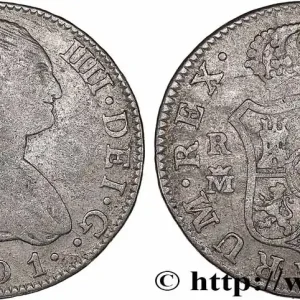 Top Vente ESPAGNE 2 Reales Charles IV 1801 Madrid fwo_769168 Monde