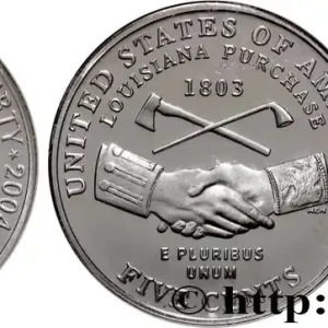 ÉTATS-UNIS D'AMÉRIQUE 5 Cents Thomas achat de la Louisiane à la France en 1803 - Proof 2004 San Francisco fwo_766082 Monde Top Qualité