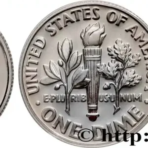 Authentique ÉTATS-UNIS D'AMÉRIQUE 1 Dime Franklin Roosevelt Silver Proof 2009 San Francisco fwo_766087 Monde