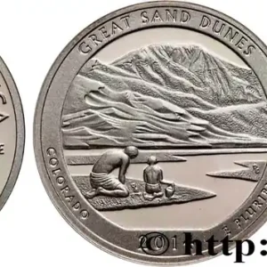 En Vogue ÉTATS-UNIS D'AMÉRIQUE 1/4 Dollar Parc national de Great Sand Dunes - Colorado - Silver Proof 2014 San Francisco fwo_766097 Monde