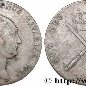 ALLEMAGNE - PRINCIPAUTÉ PUIS ROYAUME DE BAVIÈRE - MAXIMILIEN Ier JOSEPH Thaler à la couronne 1821 Münich fwo_768376 Monde Acheter En Ligne