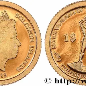 Gros Lot ÎLES SALOMON 1 Dollar Proof Colosse de Rhodes 2013 fwo_768759 Monde