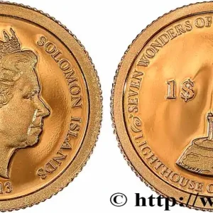 ÎLES SALOMON 1 Dollar Proof Phare d’Alexandrie 2013 fwo_768760 Monde Marque