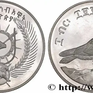 ÉTHIOPIE 10 Birr Proof Conservation de la Nature : Gypaète barbu EE1970 1977 fwo_768793 Monde Achat Immédiat