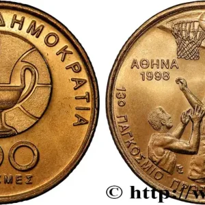 GRÈCE 100 Drachmes 13e championnat du Monde de basketball 1998 fwo_654346 Monde Offre Limitée