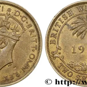 Premium AFRIQUE OCCIDENTALE BRITANNIQUE 2 Shillings Georges VI 1946 Heaton fwo_749122 Monde